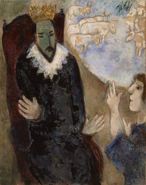Joseph erklärt die Träume des Pharao Zeitgenossen Marc Chagall Ölgemälde